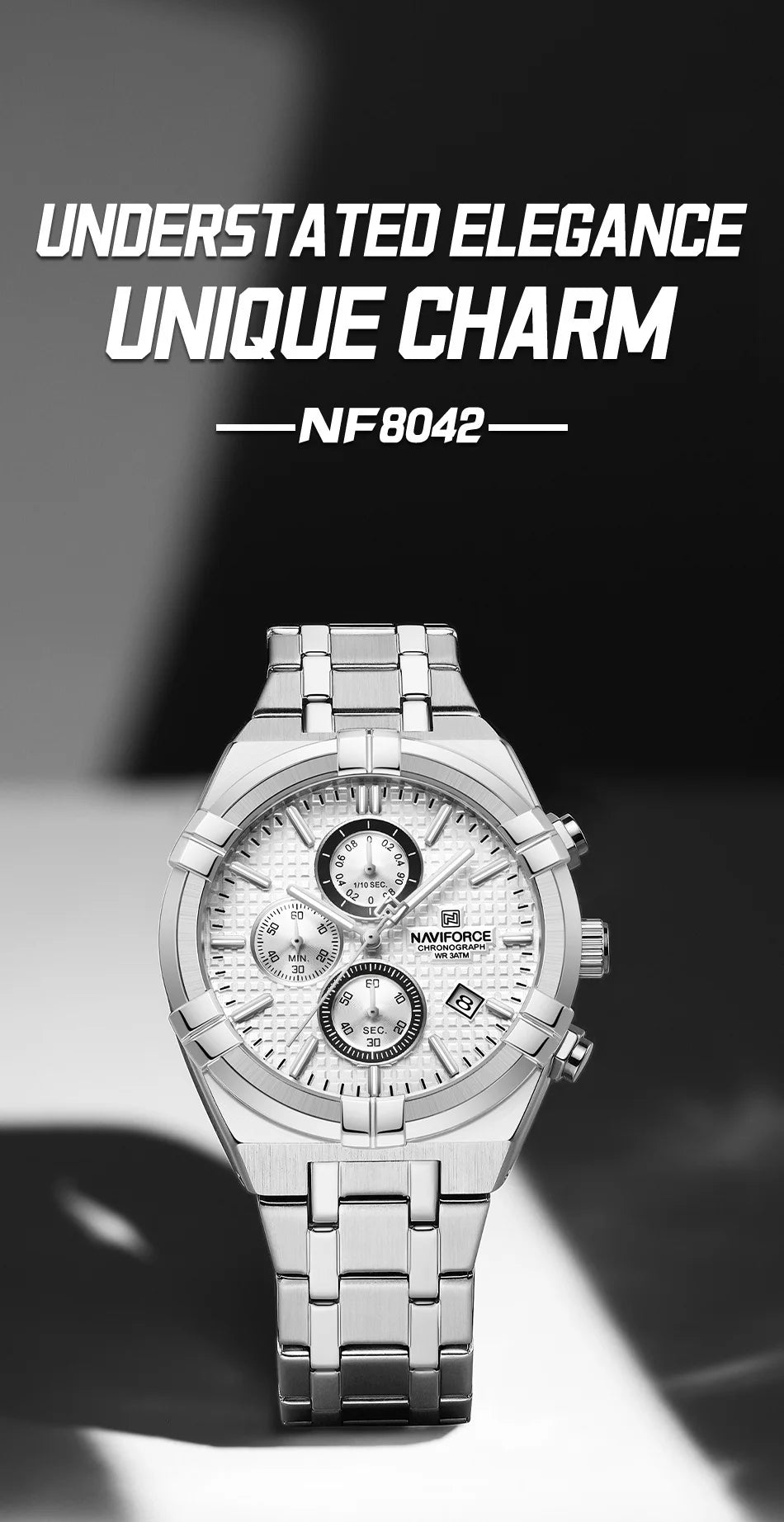 NAVIFORCE Original Men's Watches Waterproof Classics Quartz Wristwatches Stainless Steel Luminous Chronograph Clock 2023 Trend
