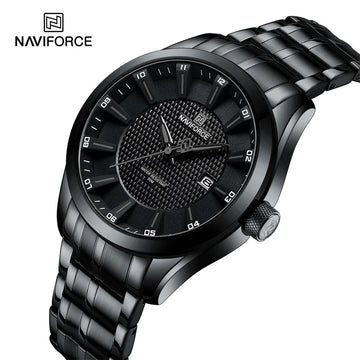 NAVIFORCE New Style Men's Quartz Business Watch Waterproof Sports Casual Stainless Steel Strap Men Date Clock Relogio Masculino