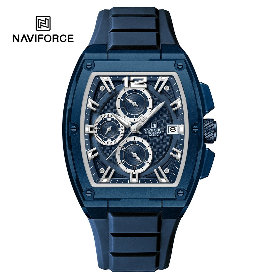 NAVIFORCE Watch for Men Waterproof Luxury Business Sport Casual Wristwatch Clock Mens Multifunction Chronograph Silicone Watches