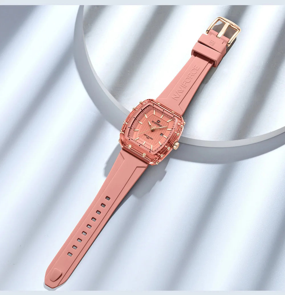 NAVIFORCE Women Watch Luxury Brand Fashion Simple Quartz Calendar Ladies Watch Waterproof Wristwatch Lady Clock Relogio Feminino