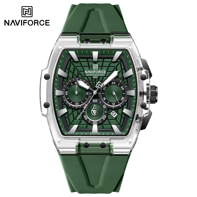 2026 New NAVIFORCE Mens Watches Top Brand Luxury Steel Mutifunction Chronograph Watch for Men Fashion Sports Quartz Men Clock