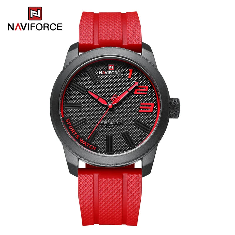 NAVIFORCE Luxury Silicone Strap Mens Watches Waterproof Sport Quartz Military Watch Men Clock Relogio Masculino 2022 New Arrival