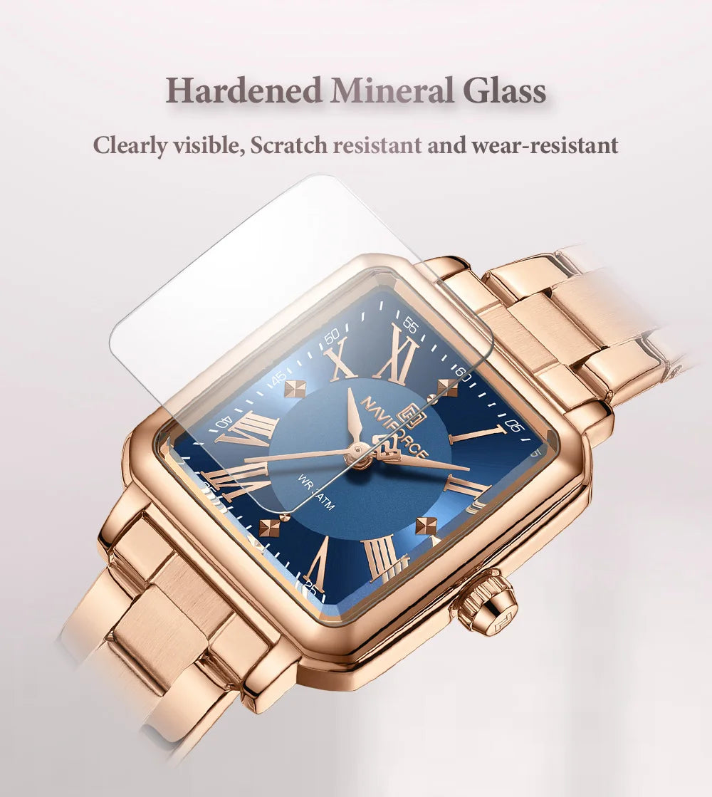 NAVIFORCE Women Watches Fashion Clock Stainless Steel Luxury Watch Simple Business Waterproof Wriswatch Ladies Relogio Feminino