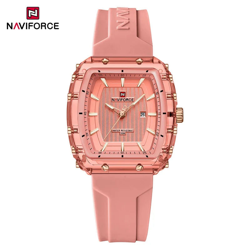 NAVIFORCE Women Watch Luxury Brand Fashion Simple Quartz Calendar Ladies Watch Waterproof Wristwatch Lady Clock Relogio Feminino