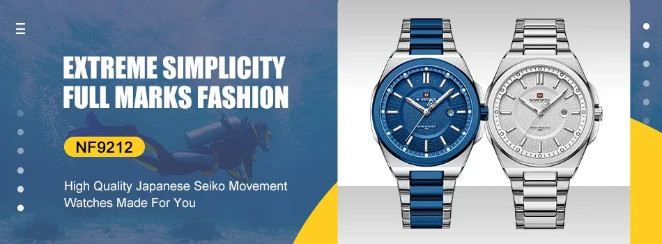 NAVIFORCE Waterproof Sport Watches for Men Military Multi-function Chronograph Wrist Watch Male Luxury Silica Strap Quartz Clock