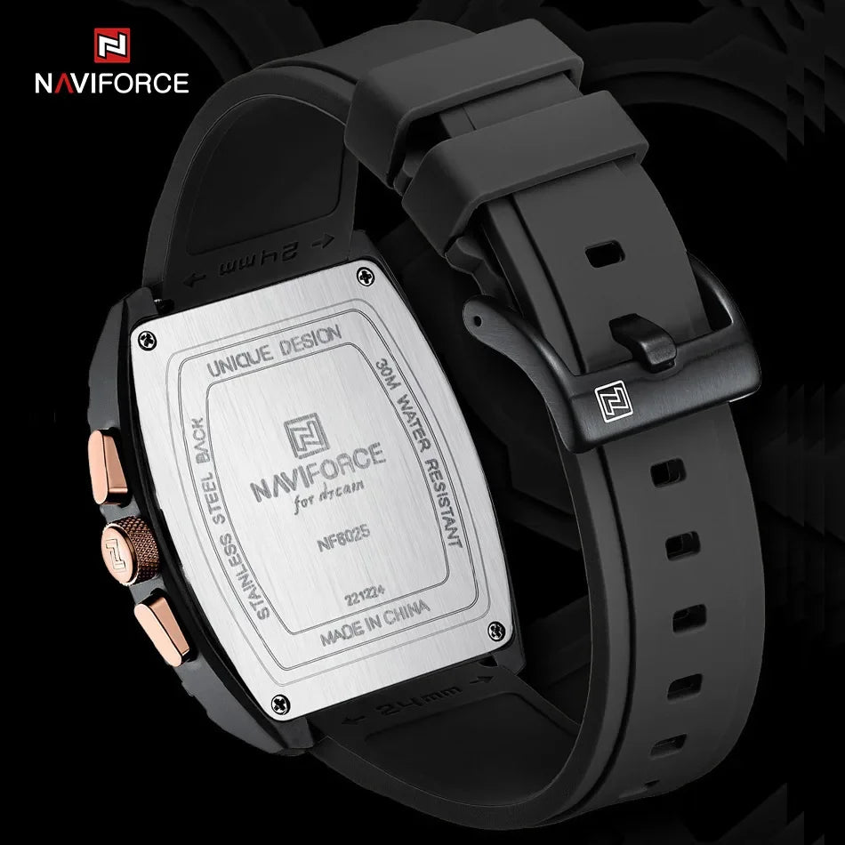 NAVIFORCE Brand New Design Men's Watches Silicone Band Military Quartz Wristwatches Fashion Waterproof Clock Relogio Masculino