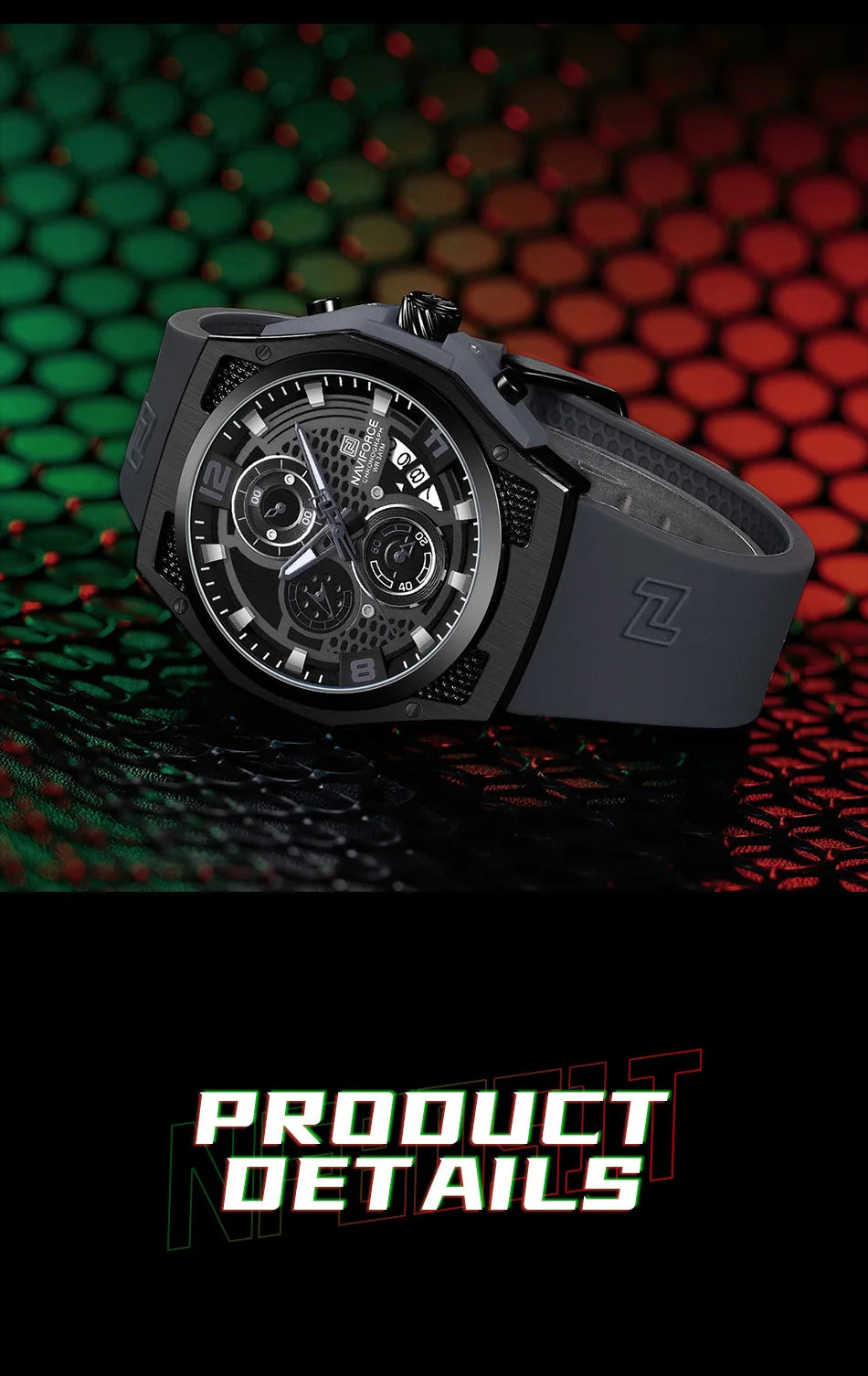 NAVIFORCE 2024 Larger Dial Men Military Watches Male High-end Quartz Calendar Fashion Design Wrist Watches PU Waterproof Clock