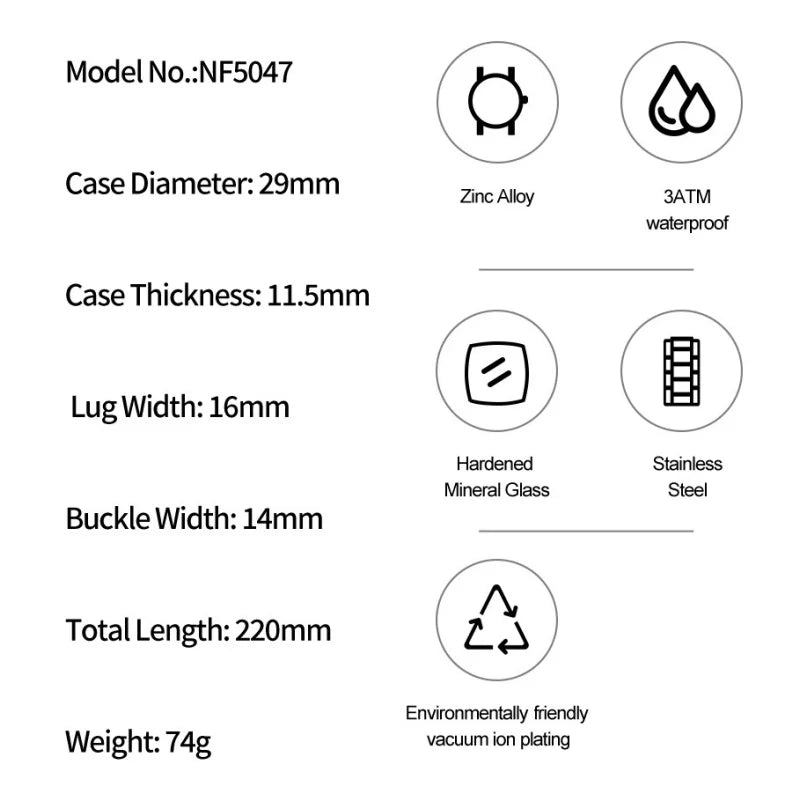 NAVIFORCE 2026 Watches for Women LCD Digital Waterproof Stainless Steel Strap Female Casual Fashion Daily Wear Wristwatch NF5047