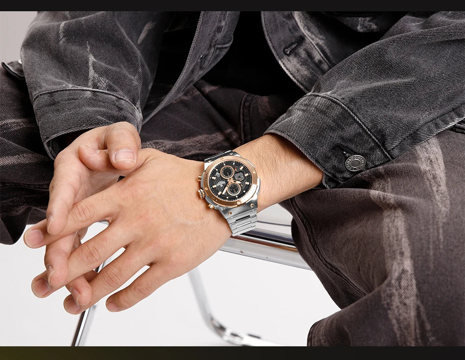 NAVIFORCE 2025 Man Quartz Watch Sport Military Watch For Men Waterproof Luminous Date Chronograph Stainless Steel Men's Watches