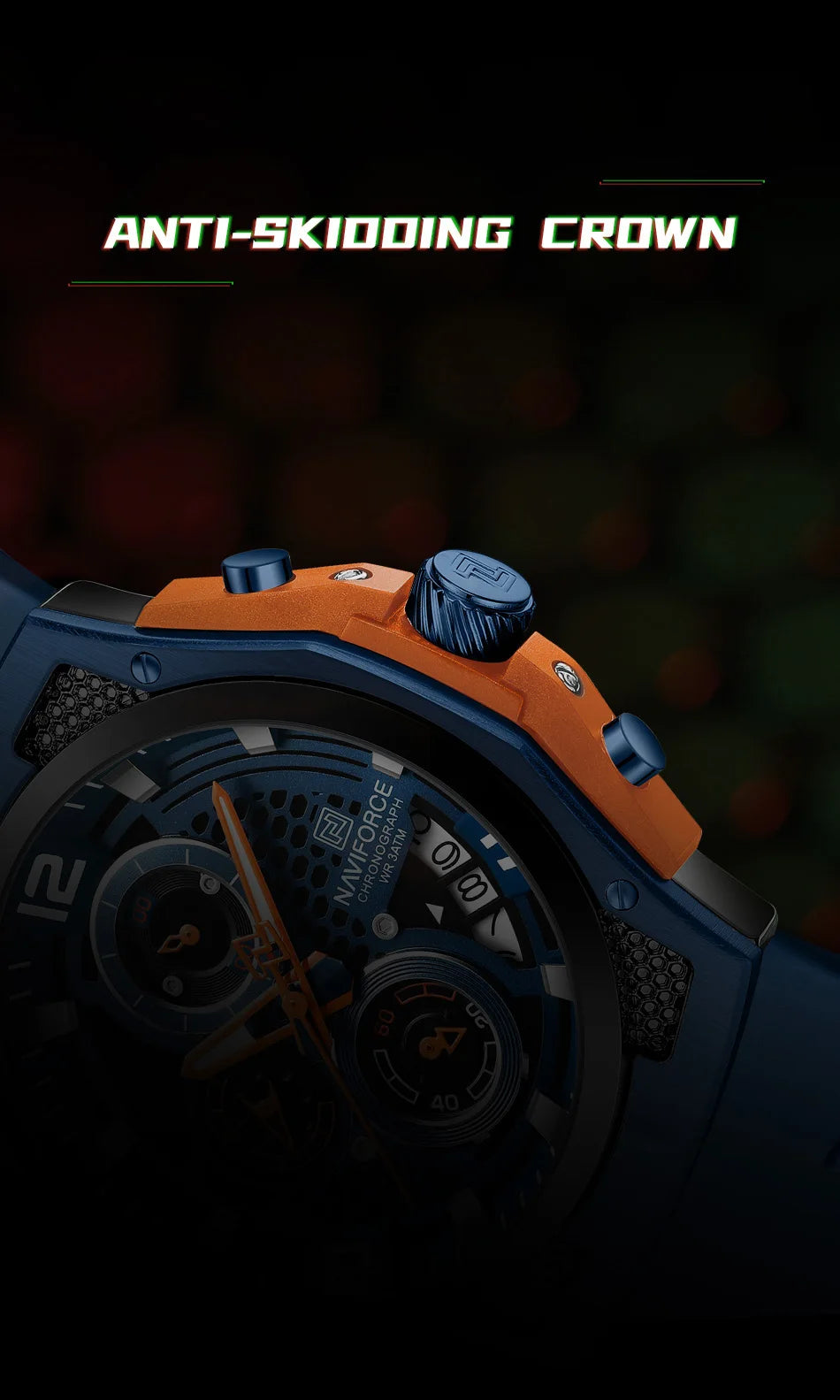 NAVIFORCE Original Watches for Man Silicone Strap Waterproof Men Quartz Wrist Watch Casual Sport Date Display Clock Reloj Hombre