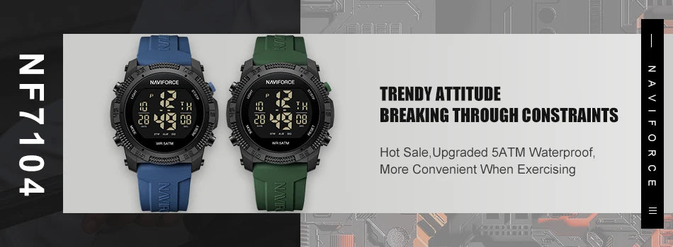 NAVIFORCE Man Watch Stainless Steel Sport Military Wristwatch Luxury Men Watches Luminous Waterproof Chronograph Quartz  Gifts
