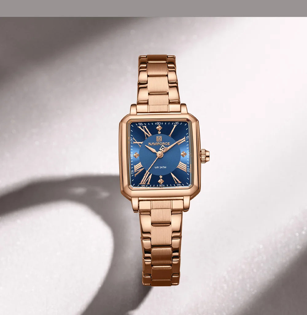 NAVIFORCE Women Watches Fashion Clock Stainless Steel Luxury Watch Simple Business Waterproof Wriswatch Ladies Relogio Feminino