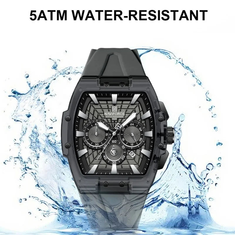 2026 New NAVIFORCE Mens Watches Top Brand Luxury Steel Mutifunction Chronograph Watch for Men Fashion Sports Quartz Men Clock