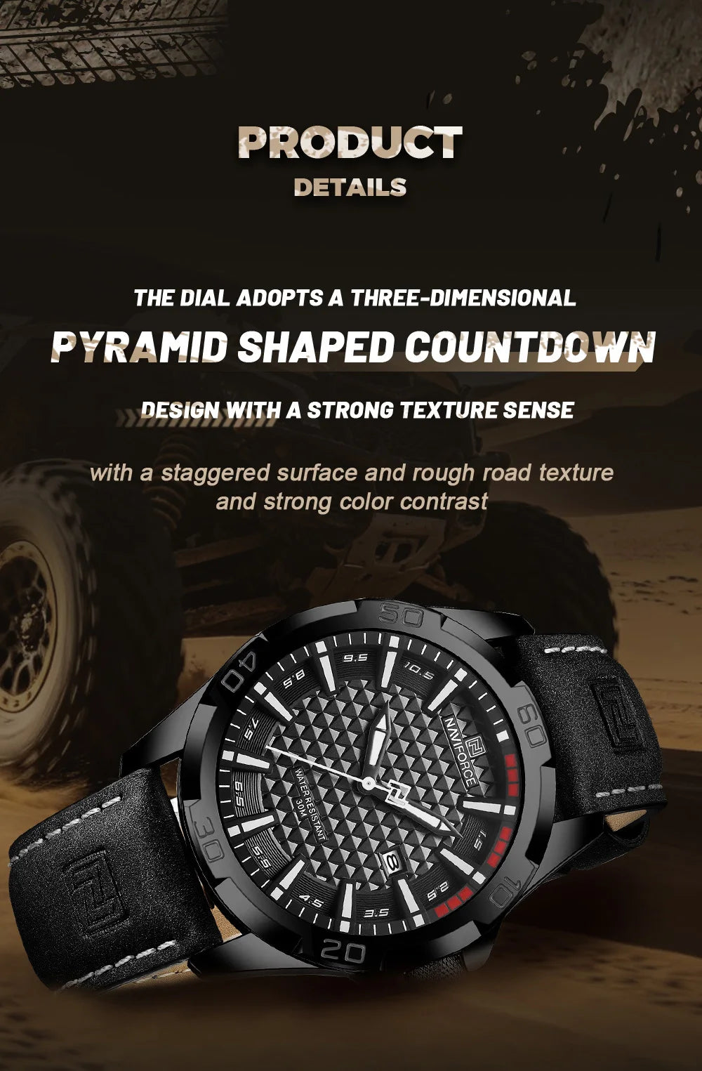 Original Brand Naviforce High Quality Men's Watches Leather Strap Male Waterproof Wristwatch Quartz Date Clock RelogioMasculino