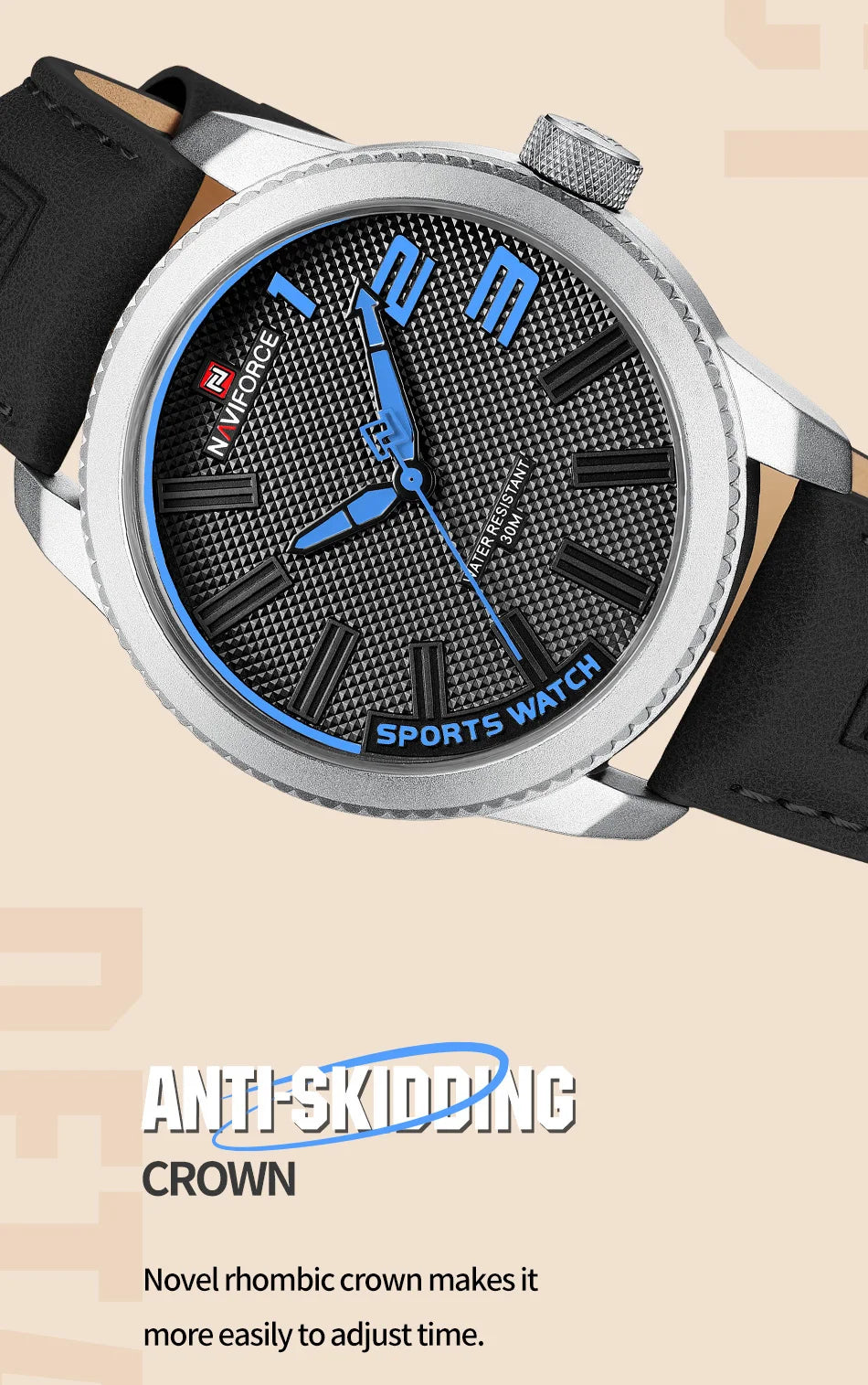 Luxury Brand NAVIFORCE Watch For Men 2025 New Original Leather Fashion Casual Sports Waterproof Quartz Wrist Watch Package Gifts