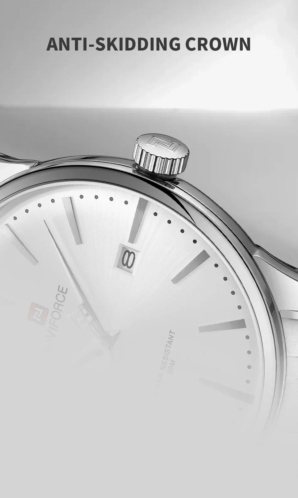 New NAVIFORCE Men's Fashion Business Stainless Steel Strap Quartz Wristwatches Calendar Watch Waterproof Relogio Masculino Gifts