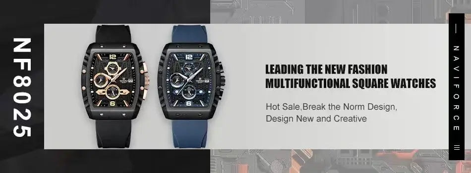 NAVIFORCE Men's Watch Quartz Dual Display 3ATM Waterproof Luminous Chronograph Alarm Clocks Male Luxury High Quality Wristwatch