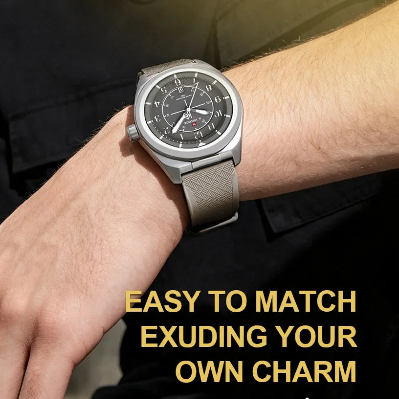 NAVIFORCE Men Quartz Watch 30M Waterproof Sports Luminous Wristwatch Fashion Silicone Strap Daily Casual Watches Reloj Hombre