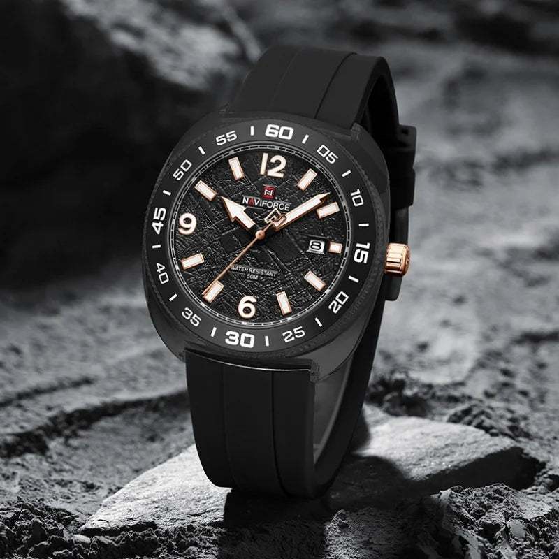 NAVIFROCE Classic Men's Watches Luminous Points Sports 50M Waterproof Watch Calendar Quartz Clock Men's Gift Relogio Masculino