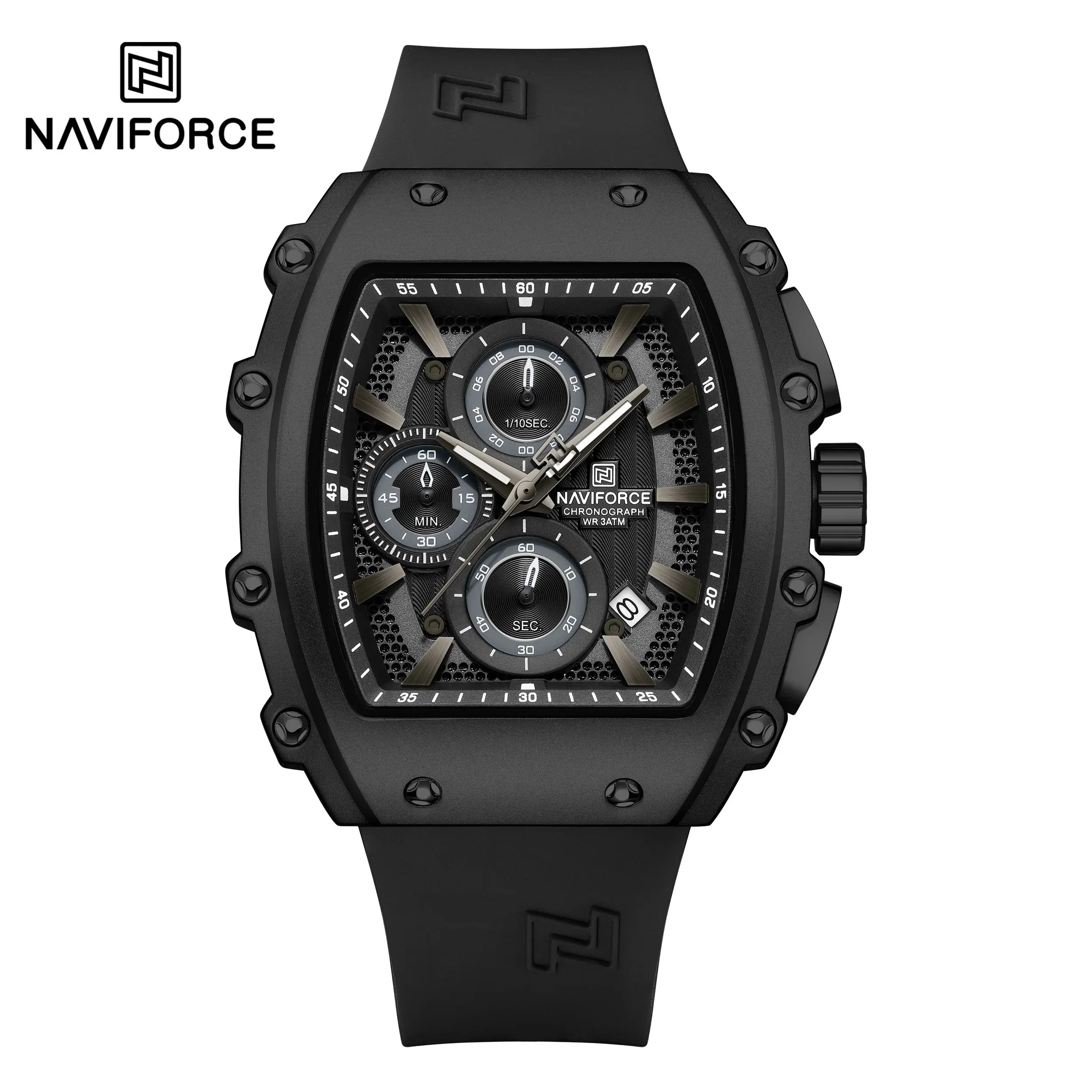 NAVIFORCE Luxury Men's Watch Quartz 30M Waterproof Chronograph Bucket with Night Light Display Sports Business Relogio Masculino