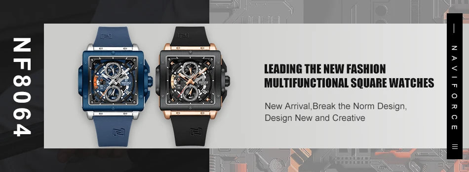 NAVIFORCE Original Watches for Men Military Sports Calendar Clock Luxury Waterproof Quartz Steel Strap WristWatch Reloj Hombre