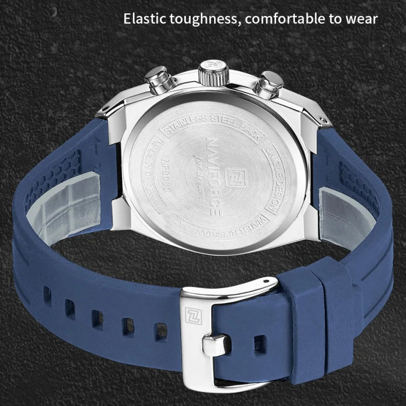 NAVIFORCE Man's Watch Quartz Chronograph 24 Hours Date Display Waterproof Male Fashion Luxury Business Sport Wristwatch Gift Box