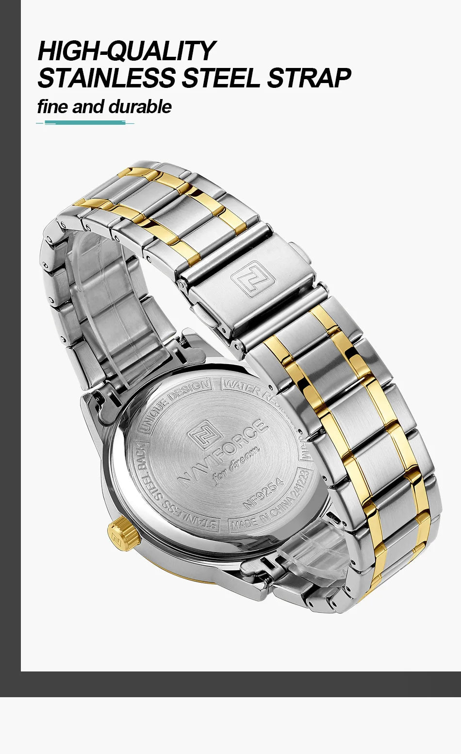 NAVIFORCE Original Watches for Men Military Sports Calendar Clock Luxury Waterproof Quartz Steel Strap WristWatch Reloj Hombre