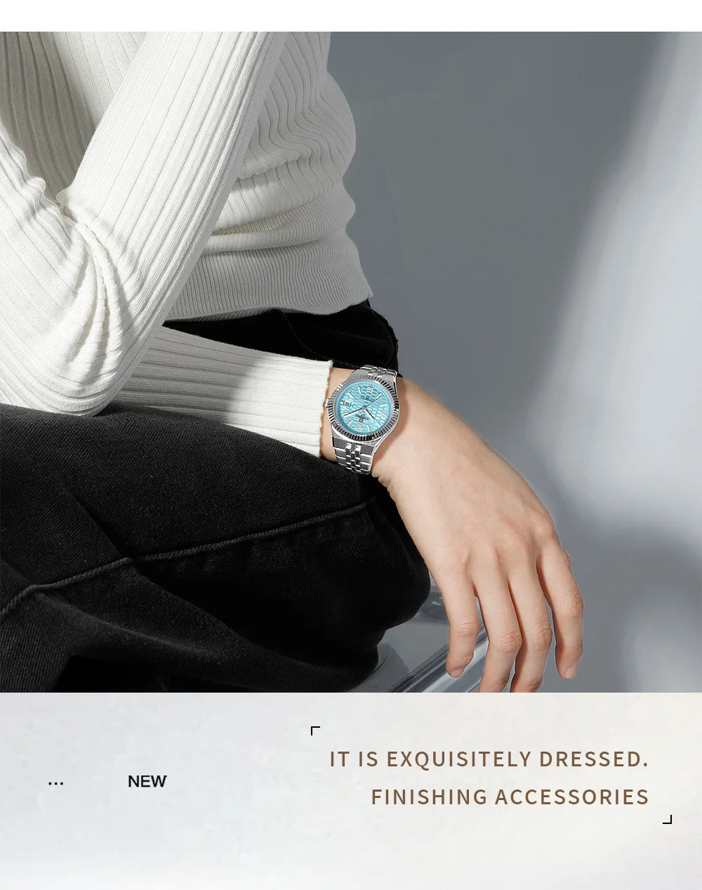 NAVIFORCE Luxury Women Quartz Calendar Watch 30M Waterproof Luminous Steel Strap Female Casual Girls Fashion Wristwatch Gift Box