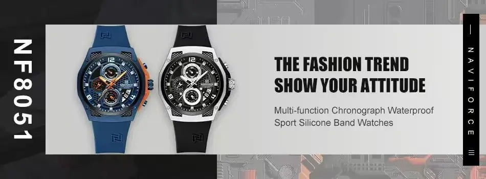 NAVIFORCE Woman's Watch Quartz Calendar 5ATM Waterproof Silica Strap Elegant Ladies Luxury Stylish Simple Wristwatch Gift Box