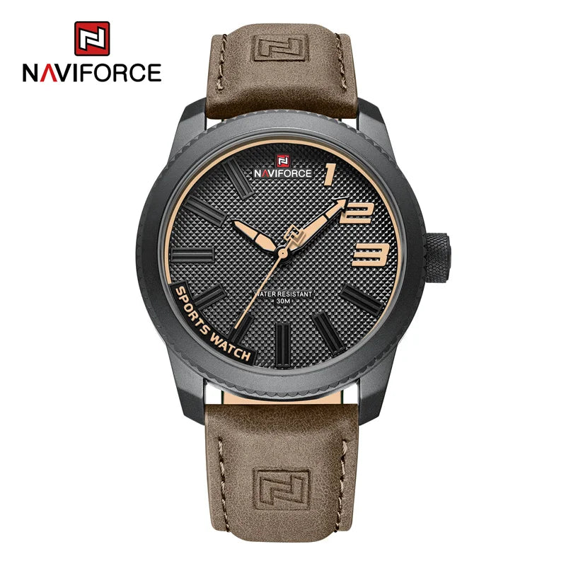NAVOFORCE 2022 New Watch Men Leather Men's Casual Business Male Watch Waterproof Sport Wristwatch Hot Sale Relogio Masculino