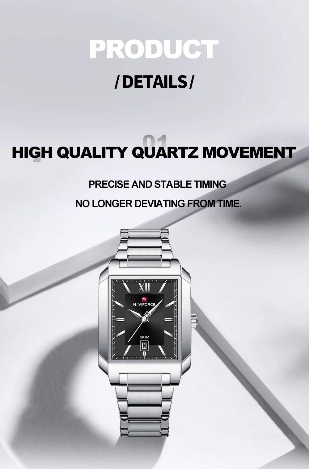 NAVIFORCE Luxury Couple Watch Stainless Steel Lover's Date Watches Quartz WristWatch For Women Men Simple Waterproof Clock Gift