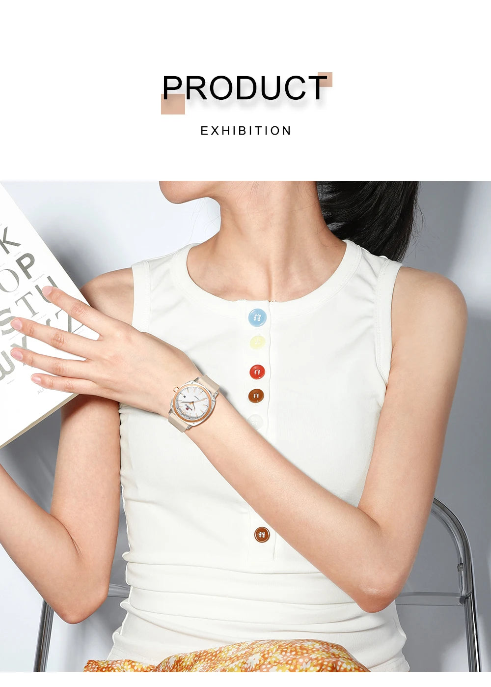 NAVIFORCE Leisure Sports Women's Watch Simple Elegant Waterproof Creative Women Minimalist Style Quartz Calendar ladies Watches