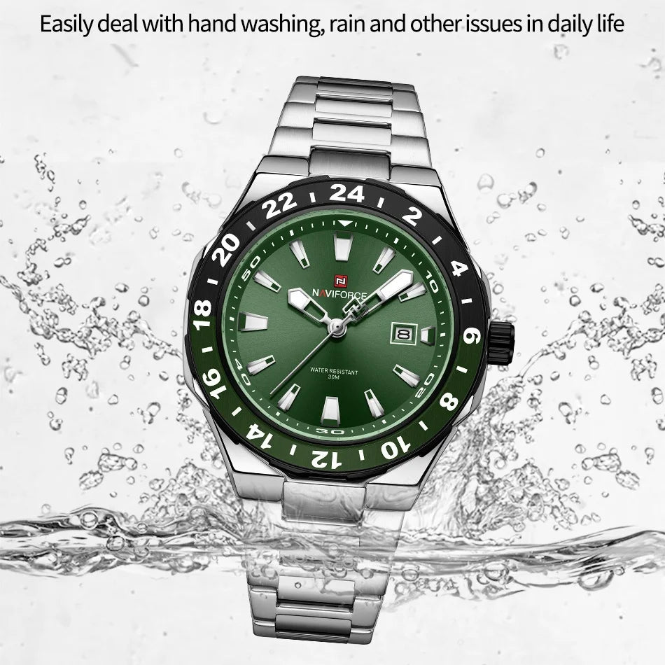 NAVIFORCE Men's Sport Casual Watch Men Military Quartz Wristwatch Date Display Waterproof Male Clock Watches Relogio Masculino