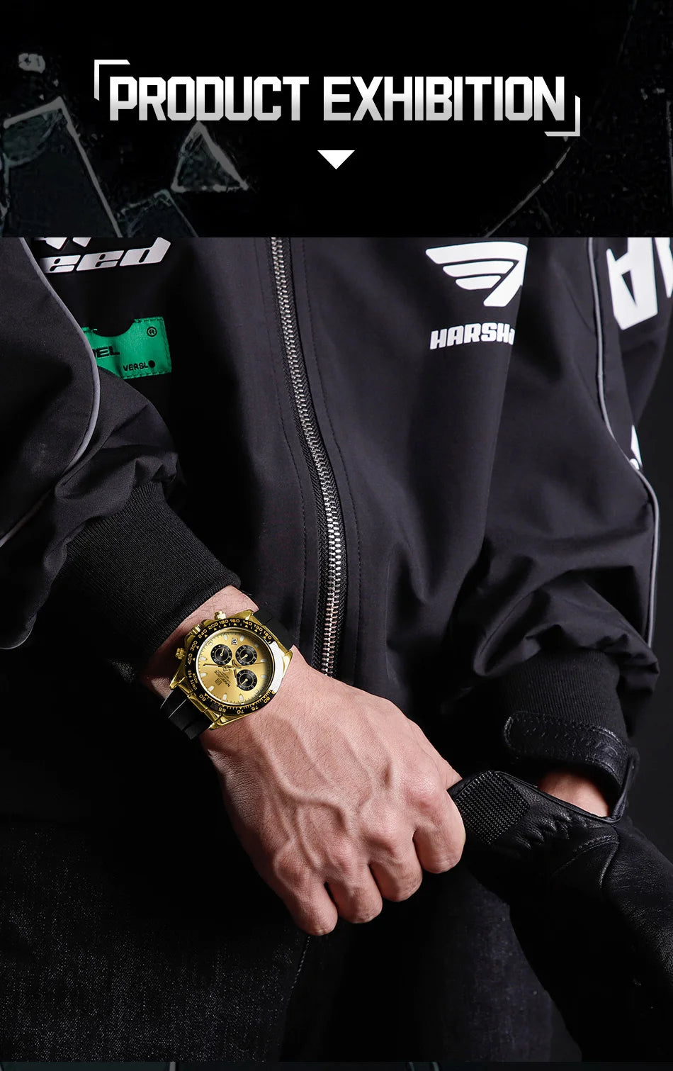 NAVIFORCE Brand Fashion Luxury Watch For Men Waterproof Chronograph Clock Business Casual Silicone Strap Wristwatches 2024 New