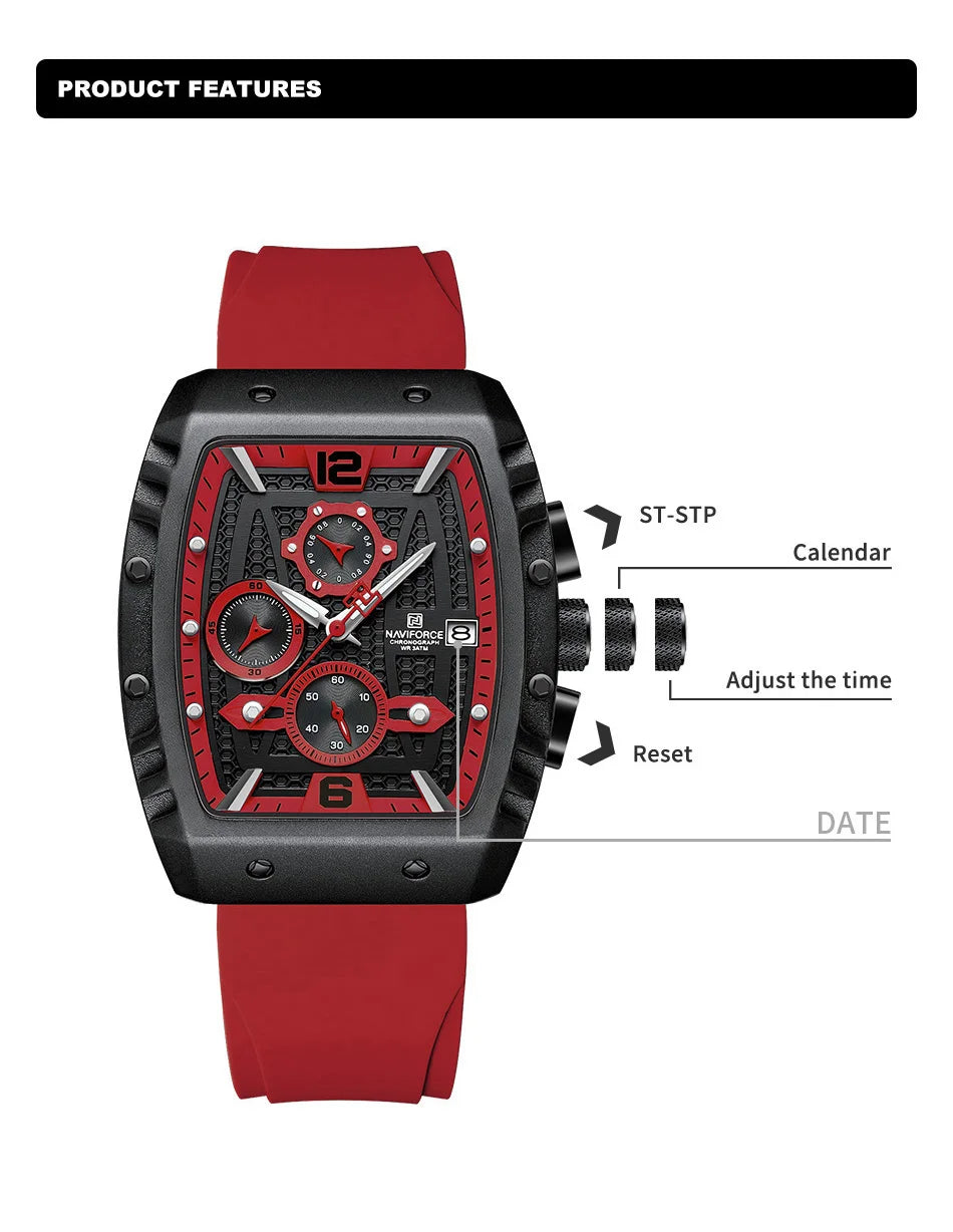 2023 Top Brand NAVIFORCE New Men's Luxury Watches Casual Sport Quartz Wristwatches Business Male Waterproof Chronograph Clock