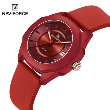NAVIFORCE Ladies Watch For Women Silicone Strap Clock Quartz Wrist Watches for Women 5ATM Waterproof Casual Relogio Feminino