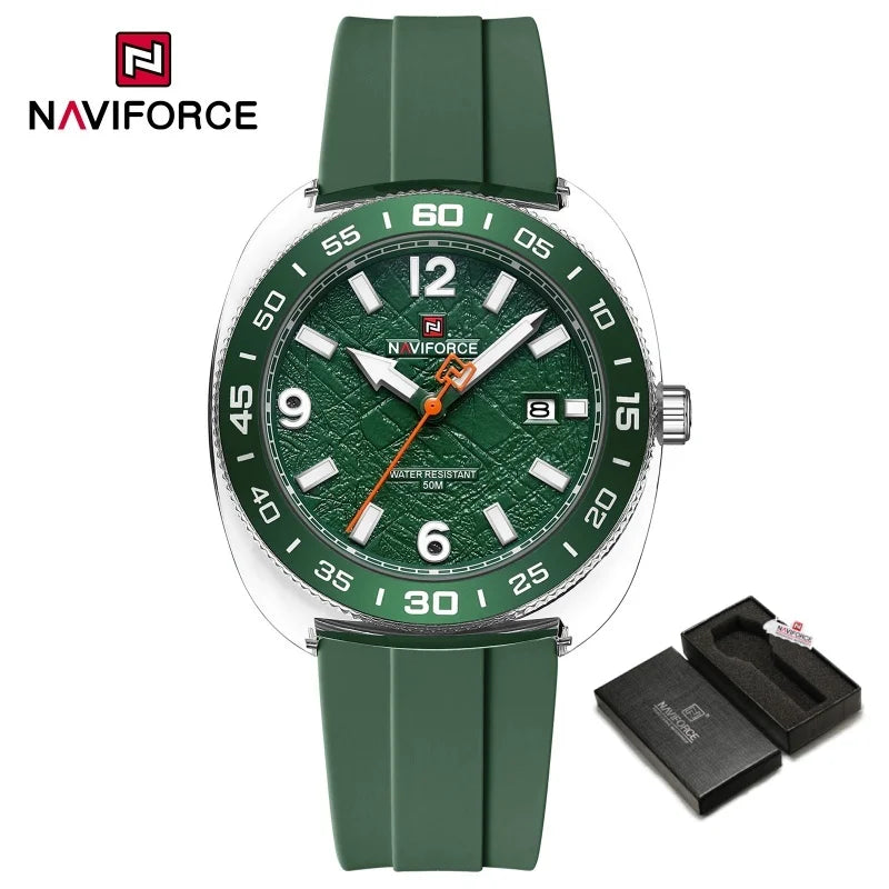 NAVIFROCE Classic Men's Watches Luminous Points Sports 50M Waterproof Watch Calendar Quartz Clock Men's Gift Relogio Masculino
