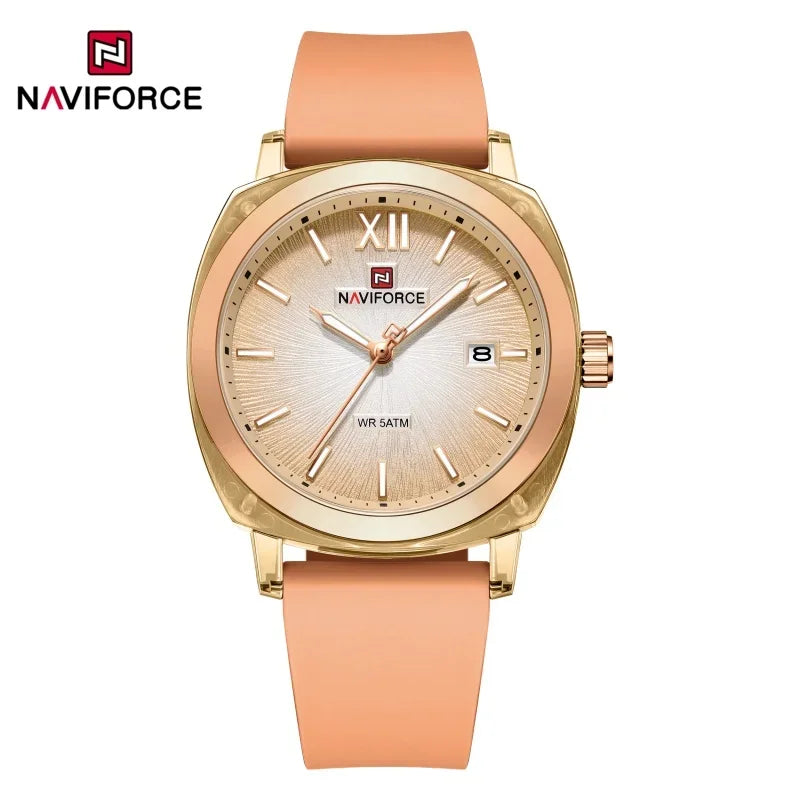 NAVIFORCE Leisure Sports Women's Watch Simple Elegant Waterproof Creative Women Minimalist Style Quartz Calendar ladies Watches