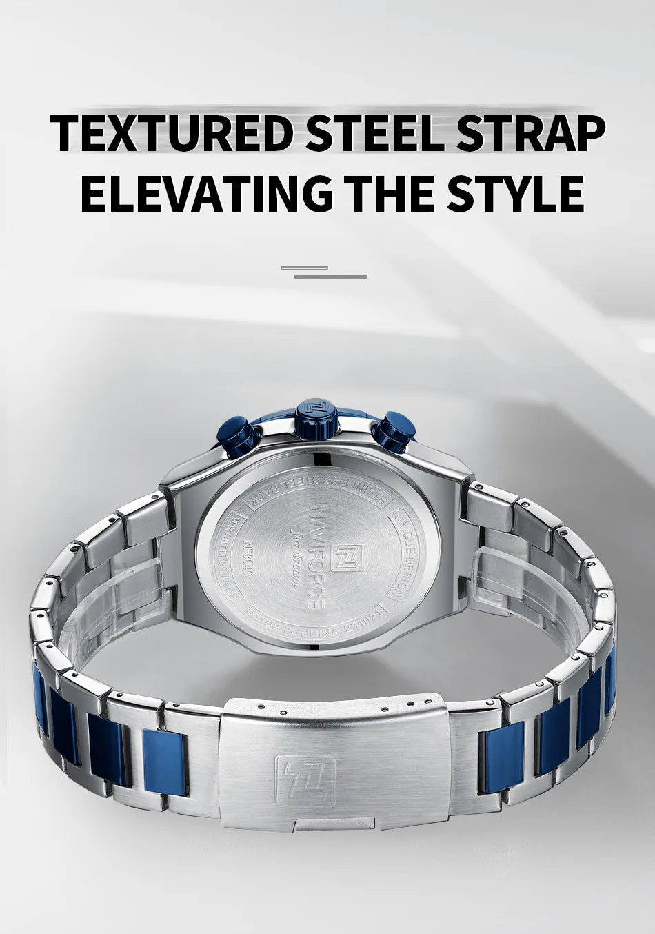 NAVIFORCE Luxury Stainless Steel Waterproof Classic Quartz Wristwatches Fashion Watch Men High Quality Male Big Face Clock Gifts