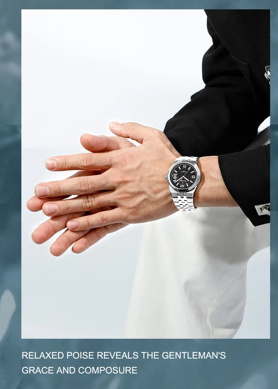 NAVIFORCE Men Watches Quartz Calendar Waterproof Luminous Magnifying Glass Window Stainless Steel Male Luxury Business Watches