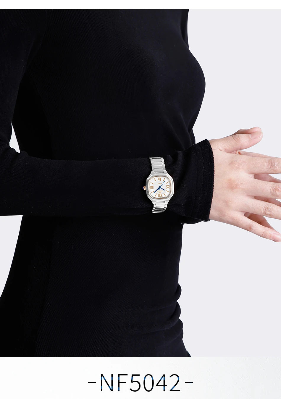 NAVIFORCE Brand Women Watch Stainless Steel Strap Waterproof Personality Fashion Female Quartz Wristwatch Relogio Feminino 2024
