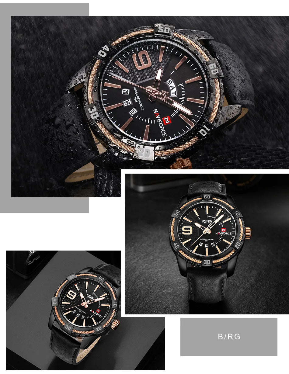 New NAVIFORCE Luxury Brand Men Fashion Watches Men's Waterproof Quartz Watch Male Clock With Box Set For Sale Relogio Masculino