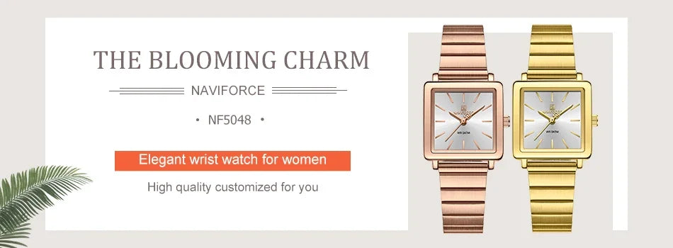 NAVIFORCE Original Women's Watches Classic Round Dial Silicone Strap 3ATM Waterproof Luxury Watch for Women Give for girls gifts