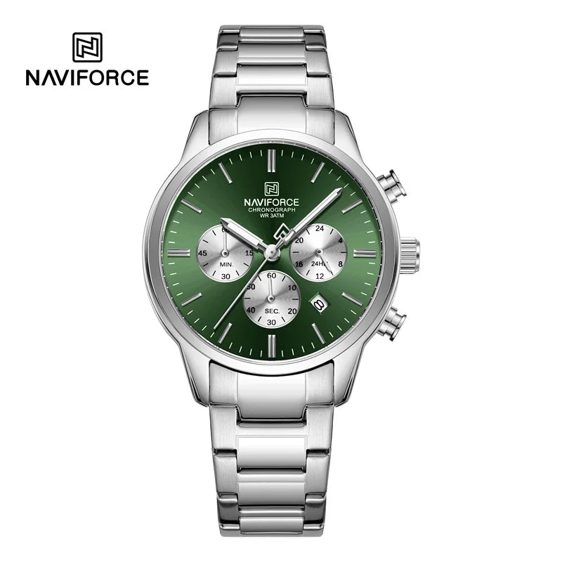 NEW NAVIFORCE Fashion Men's Watch Luxury Waterproof Male Quartz Wristwatch 24 Hour Date Display Male Chronograph Luminous Clock