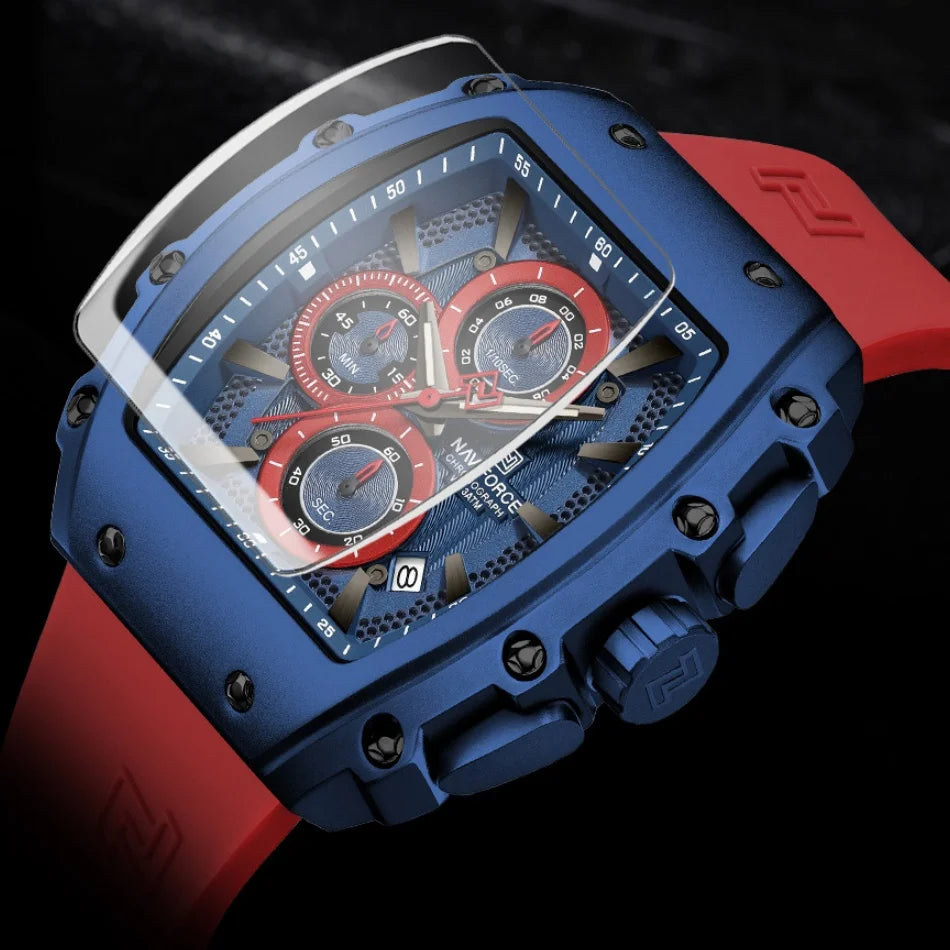 NAVIFORCE Luxury Men's Watch Quartz 30M Waterproof Chronograph Bucket with Night Light Display Sports Business Relogio Masculino