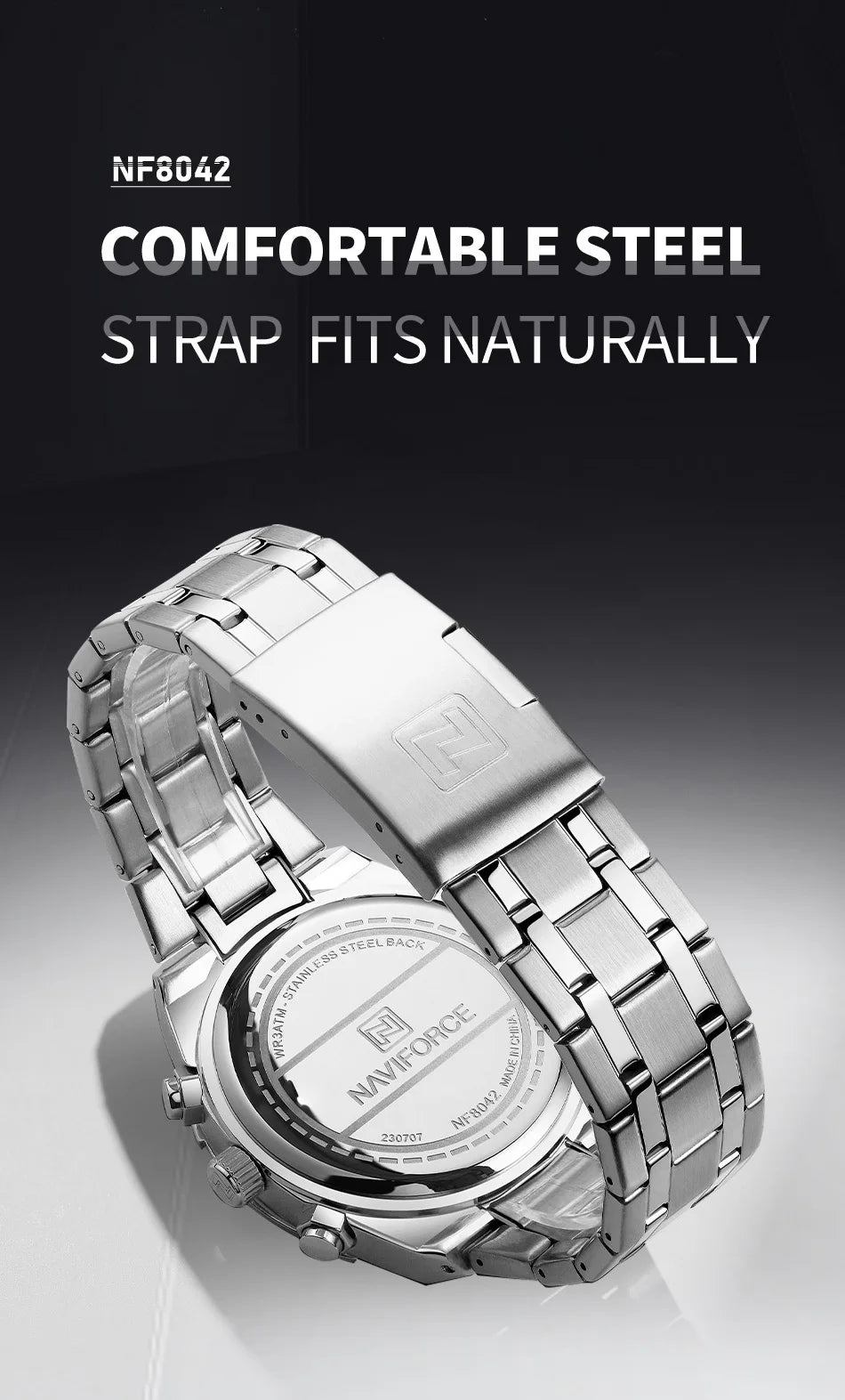 NAVIFORCE Original Men's Watches Waterproof Classics Quartz Wristwatches Stainless Steel Luminous Chronograph Clock 2023 Trend