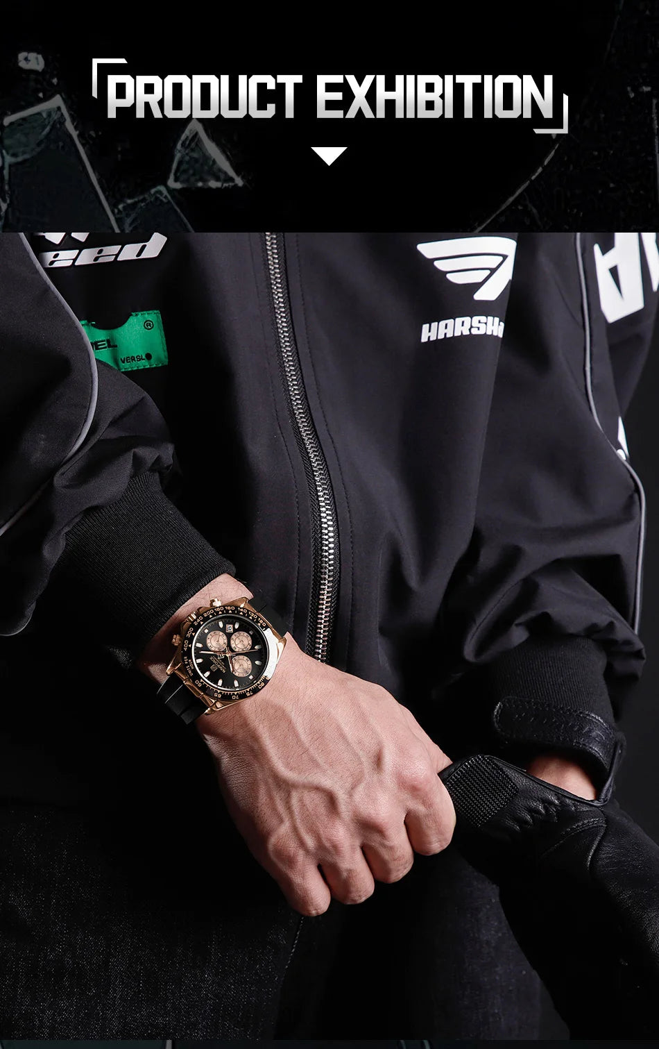NAVIFORCE Quartz Men's Leisure Chronograph Watch Waterproof Luminous Silica Strap Unique Design Man Fashion Wristwatch Gift Box