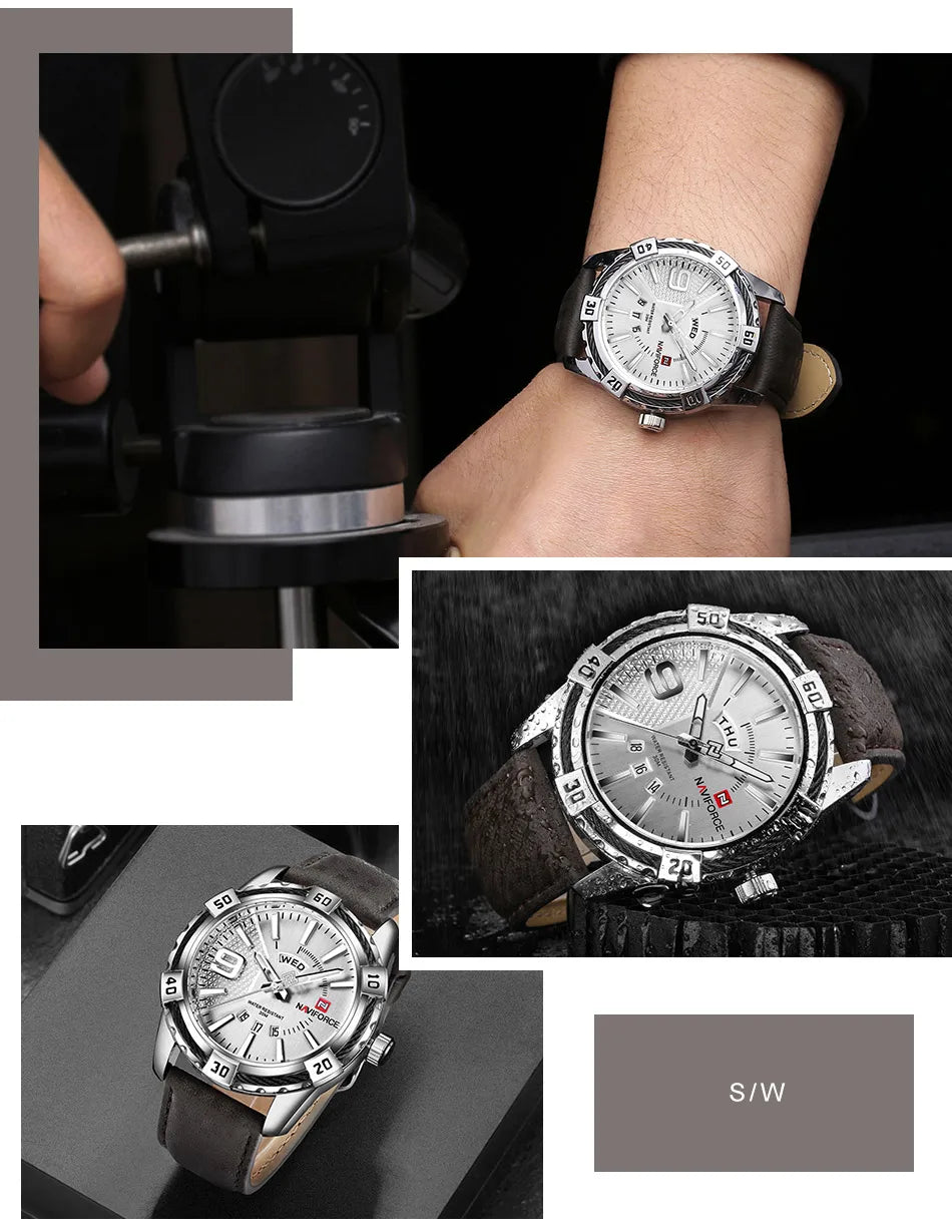 New NAVIFORCE Luxury Brand Men Fashion Watches Men's Waterproof Quartz Watch Male Clock With Box Set For Sale Relogio Masculino