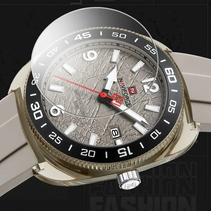 NAVIFORCE Man's Watch Quartz Calendar Luminous 5ATM Waterproof Business Luxury Casual Simple Wristwatch Gifts Box Male NF7132