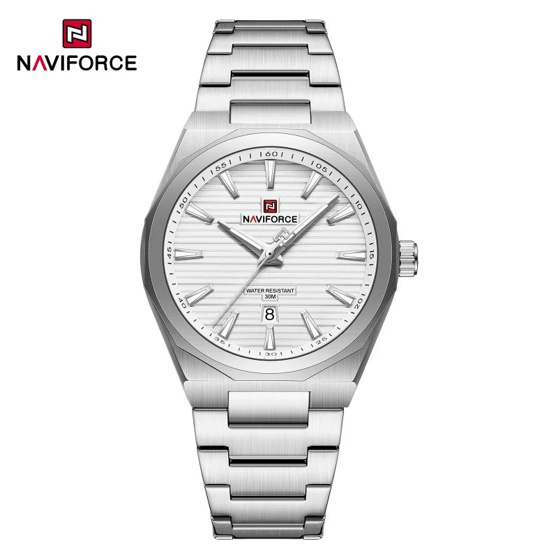 NAVIFORCE Fashion Waterproof Quartz Wristwatch Luminous Point Men Watch Date Display Sports Clock Man Watches Relogio Masculino